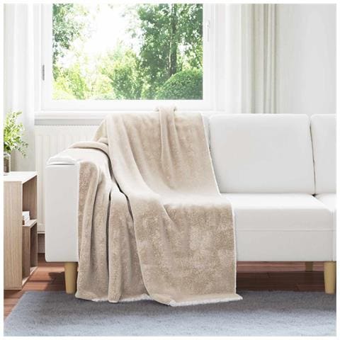 Coperta Beige 130 x 150 cm Panno - Foto 2