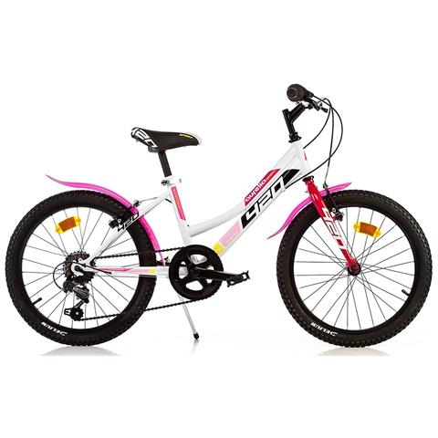 Bici Mountain Bike Bambina Mtb Bicicletta Bimba Misura 20 Art. 420d Sport Con Cambio 6v Linea Aurelia - 20 Bianco Rosa - Foto 1