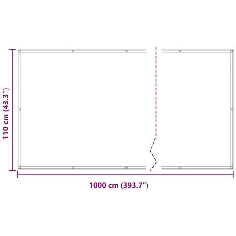 Schermo da balcone Giallo 110 x 1000 cm Tessuto Oxford - Foto 7