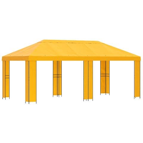 Gazebo da giardino 6 x 3 m Giallo Poliestere e Acciaio 190 - Foto 1