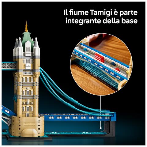 Architecture 21067 Tower Bridge, Kit Modellismo per Adulti Fai da Te, Miniatura Monumento 3D, Idea Regalo da Collezione - Foto 2