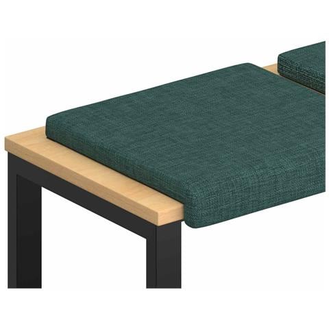 Cuscino per panchina 4 pz Tessuto Verde Scuro Profondità 35 cm - Foto 1
