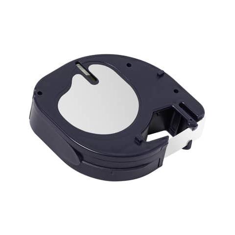 Nastro Per Etichettatrice Compatibile Con Dymo Letratag - Plastica - Nero / bianco - 12 Mm X 4 M - Kf18835 - Foto 1