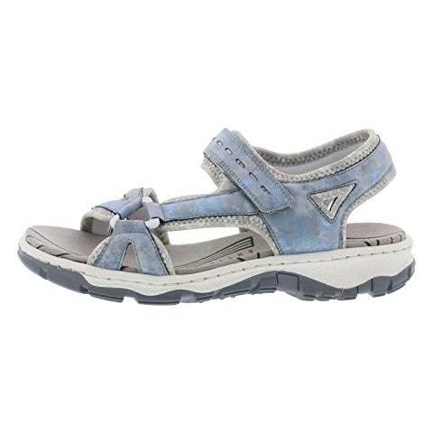68879 Donna Sandali Da Trekking, Outdoor Sandali, Sandali Sportivi, Scarpe Estive, Il Cielo / Fiore Argento / 12.40 Eu / 6.5 Uk - Foto 2