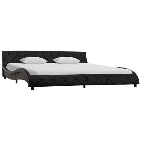 Lettino Prendisole con Cuscino in Polyrattan Nero - Foto 1