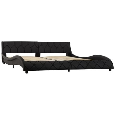 Lettino Prendisole con Cuscino in Polyrattan Nero - Foto 2