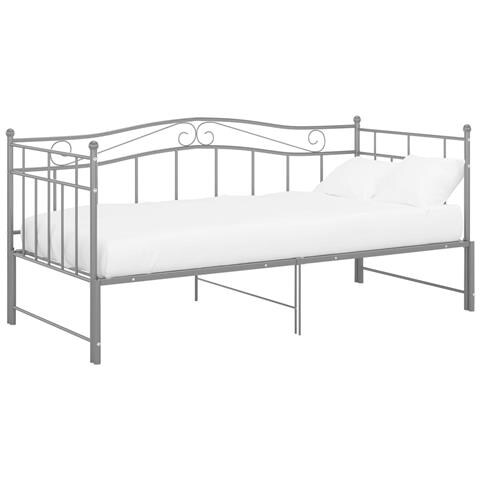 Telaio Divano Letto Estraibile Grigio In Metallo 90x200 Cm - Foto 1