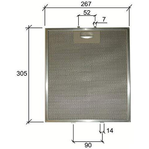 Filtri In Alluminio Per Cappa Kit Confezione Da 2 267 X 305 X 9 Mm - Adattabilit Elica. - Foto 2