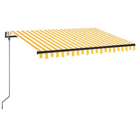 Tenda Automatica Sensore Vento e LED 350x250 cm Gialla Bianca - Foto 1