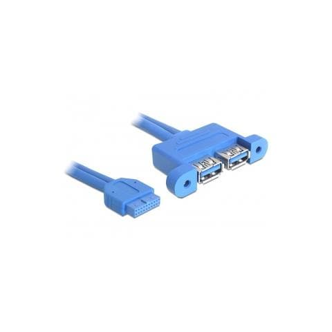 82941, 3.0, Femmina / femmina, 0,45m, USB 3.0 pin header 19 pin, 2 x USB 3.0-A - Foto 1
