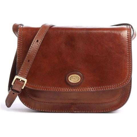 Borsa Donna Story Borsa A Tracolla In Pelle Marrone Nd Scelta= p Marrone - Foto 1