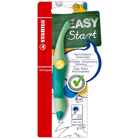 EASYoriginal Pastel - Penna Roller Ergonomica - per Mancini - Verde Menta - Cartuccia Blu inclusa - Foto 1