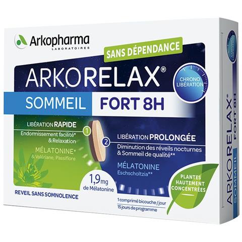 Sonno Forte 8h Melatonina, Valeriana 15 Compresse Arkorelax - Foto 1