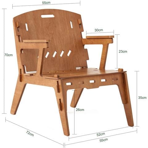 Sedia Da Cucina Con Schienale Sedia Da Bar Sgabello Marrone 72x55x70.5cm Hfst02-br - Foto 2