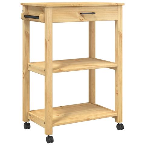 Carrello Da Cucina Monza 60x40x90 Cm In Legno Massello Di Pino - Foto 2