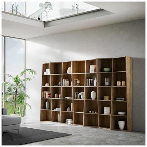 Libreria Moderna Trek 7 Elementi Noce - Foto 3