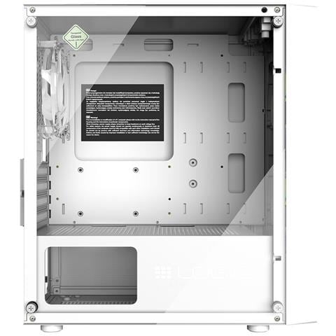 Case Logic Atos Mini Tower Mini ITX, micro ATX 1 Porta USB 3.2 Colore Bianco (Finestrato) - Foto 7