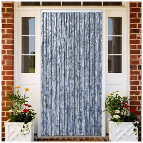 Tenda Antimosche Grigio Argento 100x230 Cm In Ciniglia - Foto 1