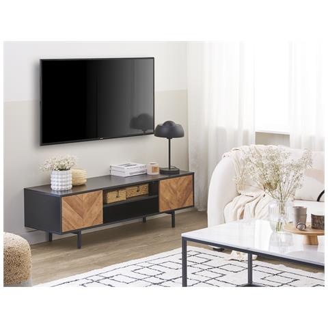 Mobile Tv Legno Chiaro E Nero Salina - Foto 1