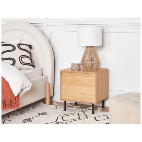 Comodino 1 Cassetto Nikea Marrone Chiaro - Foto 1