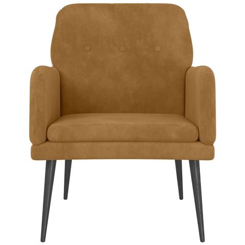 Poltrona Marrone 62x79x79 Cm Velluto - Foto 2