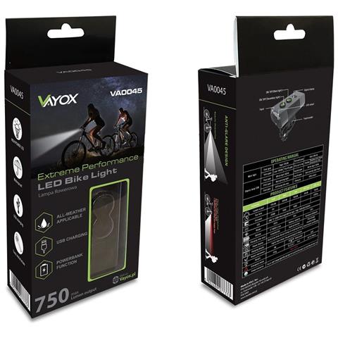 Luce Per Bicicletta 750 Lm 2x Xml + Cob + Powerbank Va0045 Vayox - Foto 8