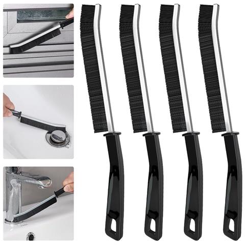 Nikcorp Spazzola Per La Pulizia Delle Fessure 4 Pz. Setola Dura Per Bagno - Foto 1