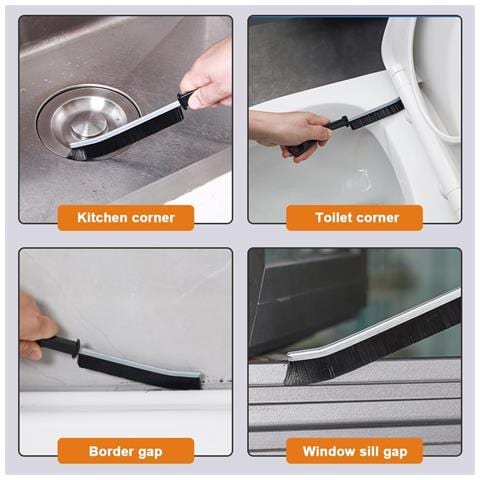 Nikcorp Spazzola Per La Pulizia Delle Fessure 4 Pz. Setola Dura Per Bagno - Foto 4