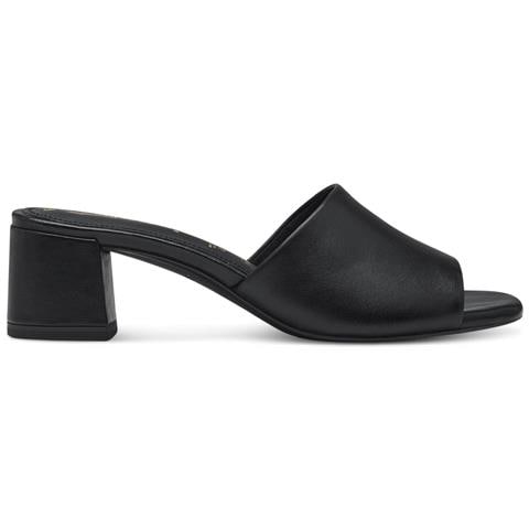 Black Casual Open Mules Ciabatte Pelle Scarpe Donna Nero Eu 39, 1-27204-42 001 - Foto 2