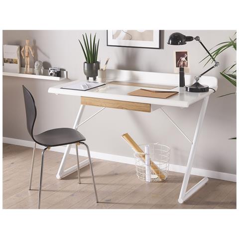 Scrivania Focus Bianco 120 Cm 60 Cm Con Contenitore - Foto 1