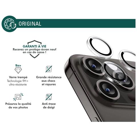 3 Protezioni Dell'obiettivo Della Fotocamera Per Iphone 16 Pro / 16 Pro Max In Vetro Temperato Piatto, Trasparente - Foto 2