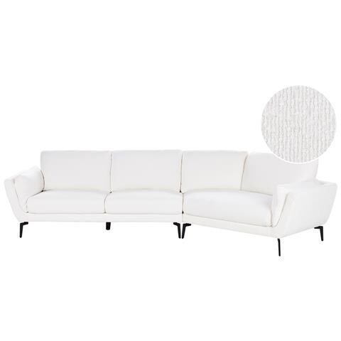 Divano 3 Posti Kansseli Bouclé Bianco - Foto 2