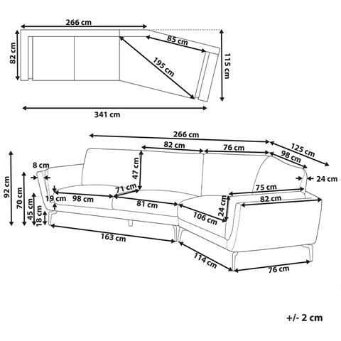 Divano 3 Posti Kansseli Bouclé Bianco - Foto 8