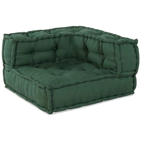 Pouf Modulare Verde 140x70x36 in Tessuto - Foto 2