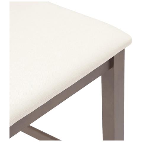 Sgabelli Da Bar Con Cuscini 2pz Marrone Legno Massello Di Hevea - Foto 2