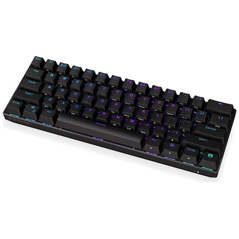 Thock Compact tastiera Gaming USB + RF Wireless + Bluetooth QWERTY Inglese Nero - Foto 1