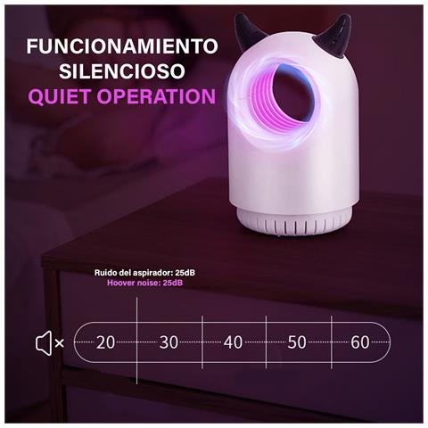 Trappola Per Zanzare Elettrica Jx-688, Con Luce Led Da 365nm, Aspiratore Silenzioso E Serbatoio. - Foto 2