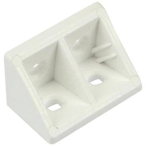 Confezione Da 8 Pezzi - Giunzioni Per Mobili Angolari - In Plastica Bianca - Con Viti - Foto 1