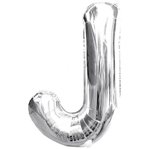 Palloncino Argento A Forma Di Lettera J 40 Cm - Decorazione Festiva Unica! - Foto 1