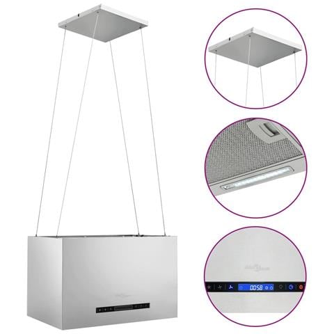 Cappa Da Cucina Ad Isola Sospesa Lcd Con Sensore 55 Cm Acciaio - Foto 1