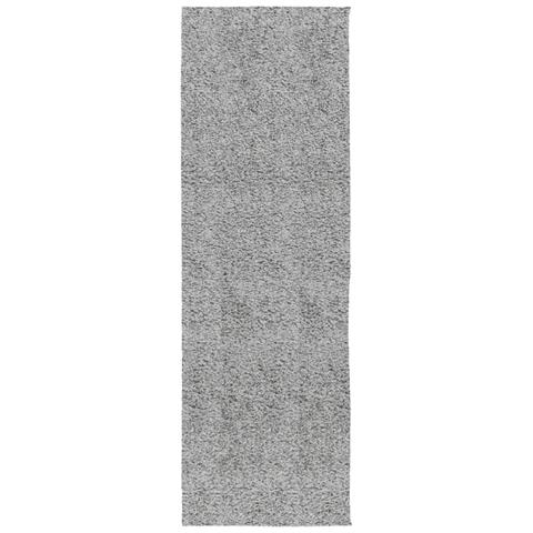 Tappeto Shaggy Pamplona A Pelo Lungo Moderno Grigio 80x250 Cm - Foto 1
