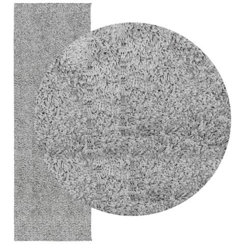 Tappeto Shaggy Pamplona A Pelo Lungo Moderno Grigio 80x250 Cm - Foto 2