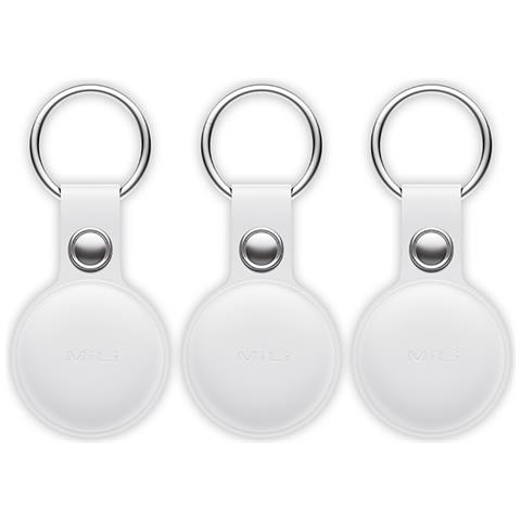 Pack 3 Tracker Portachiavi Mitag Similpelle Apple Trova Il Mio Ultra Preciso, Bianco - Foto 1
