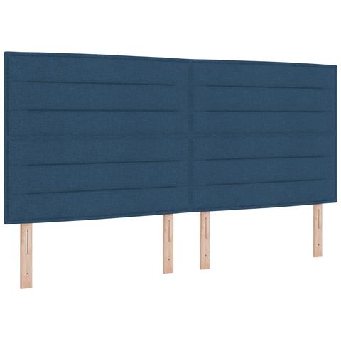 Testiera Design Linee Blu 200 cm Tessuto - Foto 1