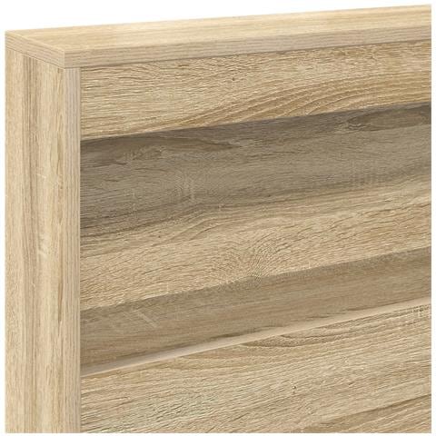 Letto con Scaffale Rovere Sonoma 100x200 cm Legno Ingegnerizzato - Foto 9