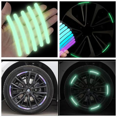 Strisce Adesive Riflettenti Per Cerchioni Moto E Bici - Effetto Notturno Colorato - Foto 5