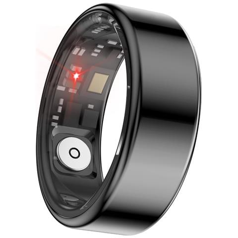 Anello Intelligente: Monitoraggio Sonno, Frequenza Cardiaca, Spo2, Ip68, 30 Giorni Standby Black 11 - Foto 2