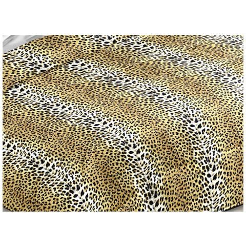 Trapunta Piumone Invernale Imbottita 300gr Microfibra Diadema Dis. Leopardato Piazza E Mezza D15 - Foto 2