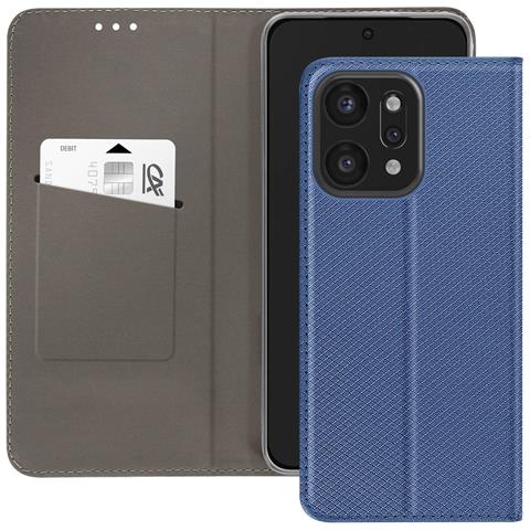 Smart Book Custodia A Libro Poket Flip Cover Case Per Oppo Reno14 Pro 5g Blu - Foto 10