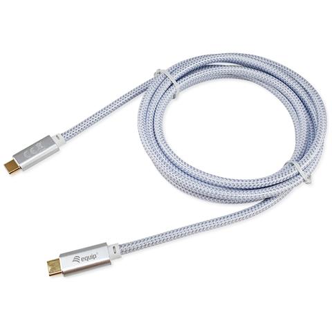 128360 Cavo USB 3.2 Gen 2 da C a C, M /M, 3,0 m, PD 100W, 4K / 60Hz, 10Gbps, bianco - Foto 1